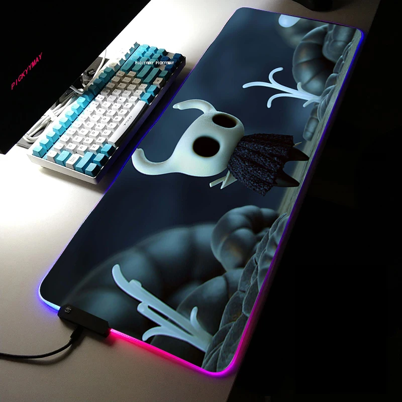 Hollow Knight RGB Gaming Mouse Pad Large Home Mousepad Gamer Office Natural Rubber XXL Mouse Mat 14 - Hollow Knight Store